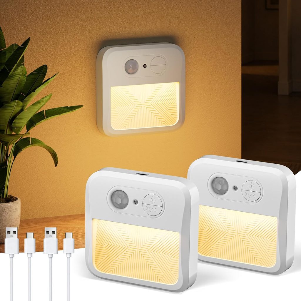 Luz nocturna recargable con sensor